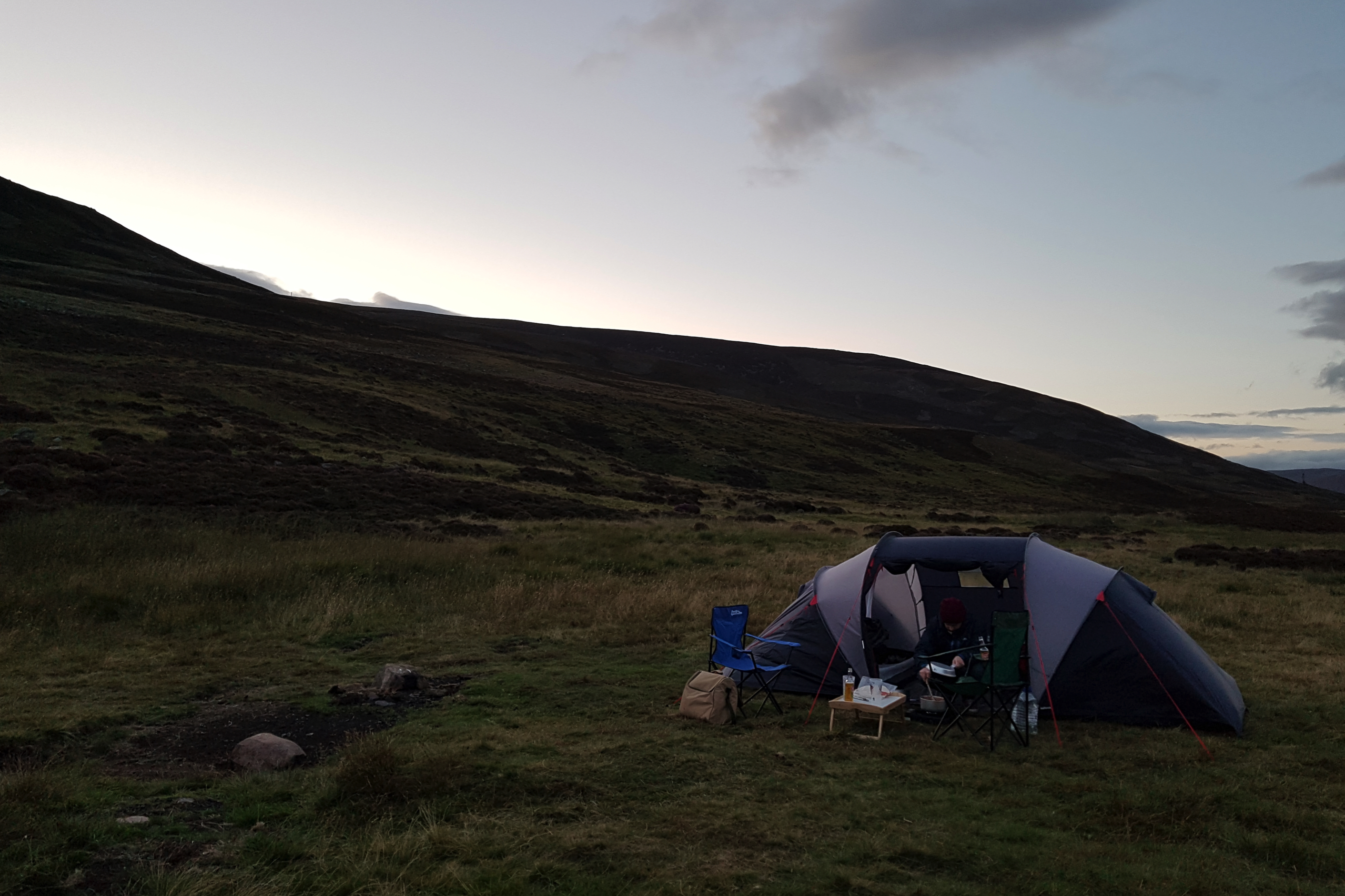 Tent set up at Braemar