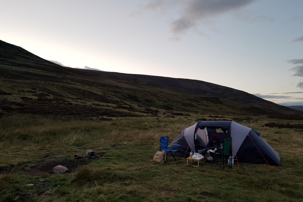 Tent set up at Braemar